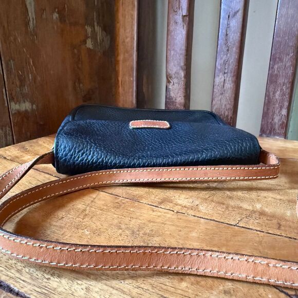 Vintage Courreges Paris Mini Crossbody Bag Black and Tan Leather - Picture 9 of 12